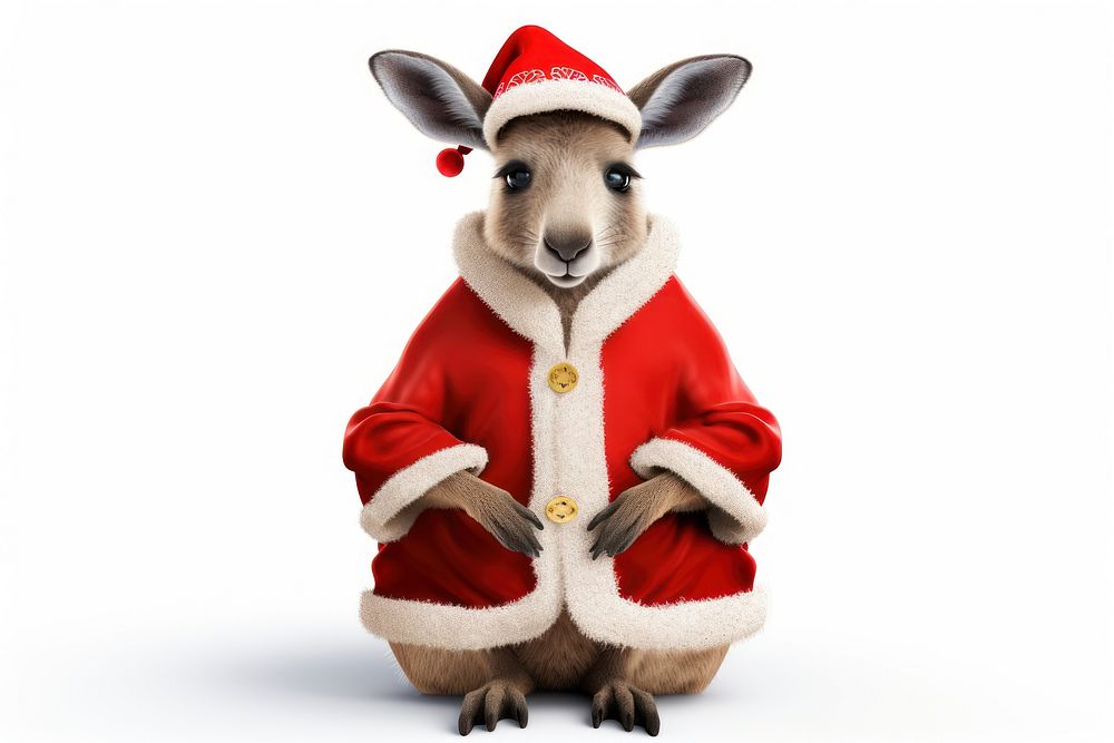 Christmas kangaroo mammal animal. AI generated Image by rawpixel.