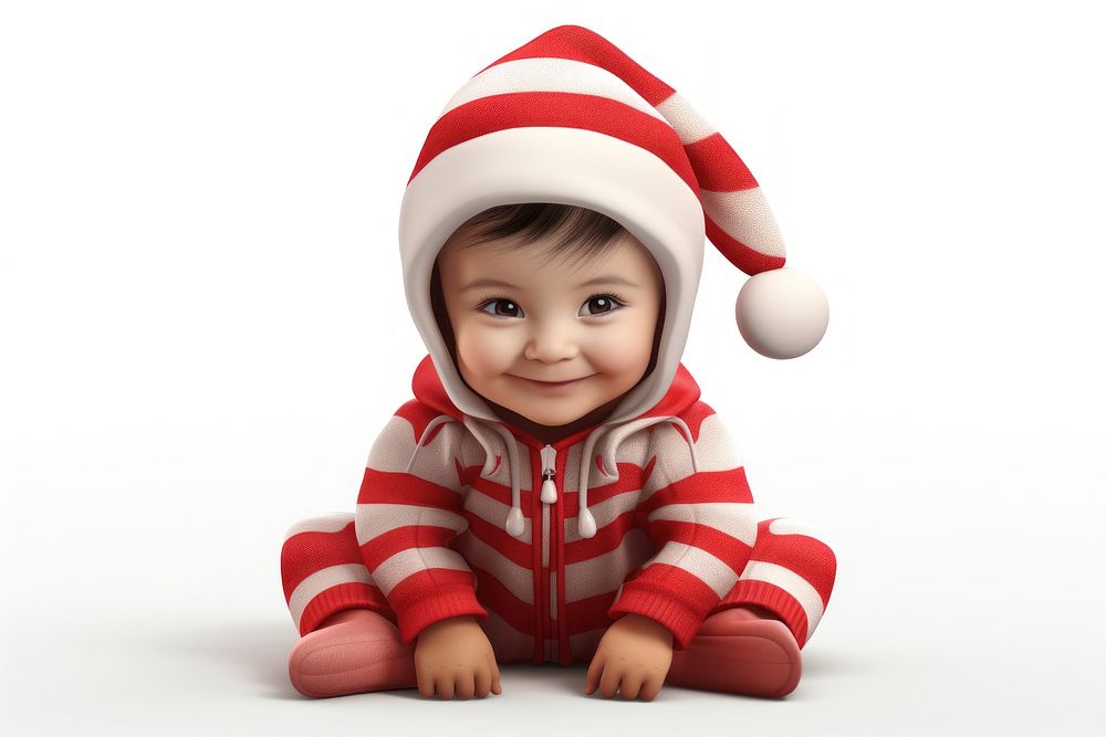 Christmas portrait baby representation. AI generated Image by rawpixel.