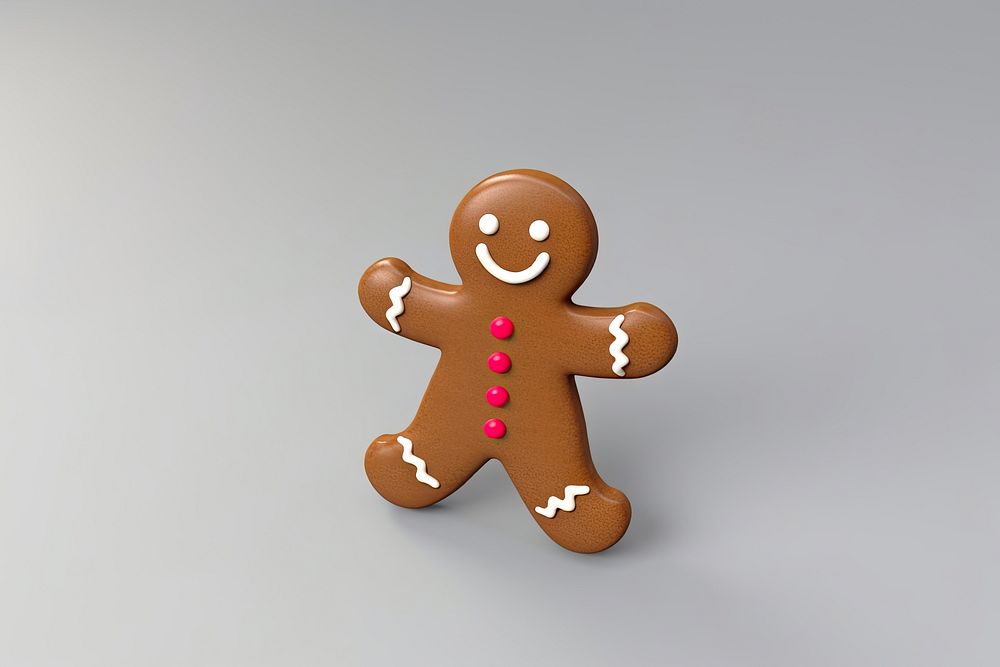 Gingerbread man dessert cartoon cookie. AI generated Image by rawpixel.