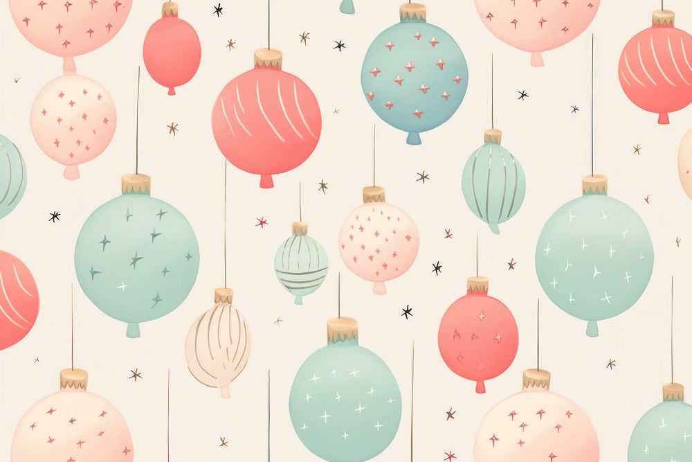 Backgrounds christmas balloon pattern. AI generated Image by rawpixel.