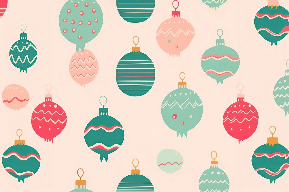 Backgrounds christmas ornament pattern. AI generated Image by rawpixel.
