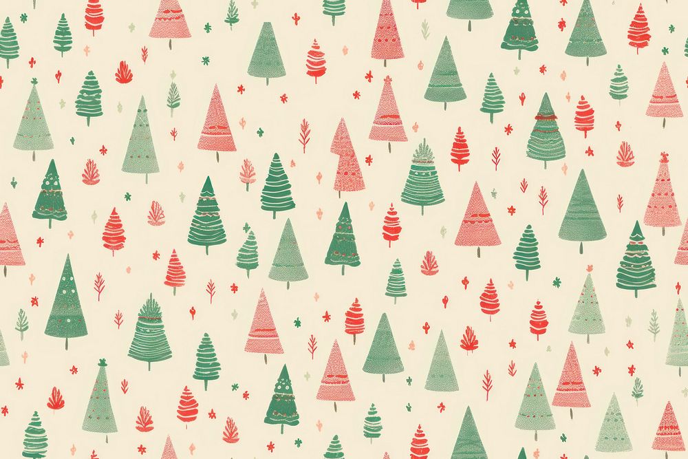 Christmas pattern backgrounds red. AI generated Image by rawpixel.