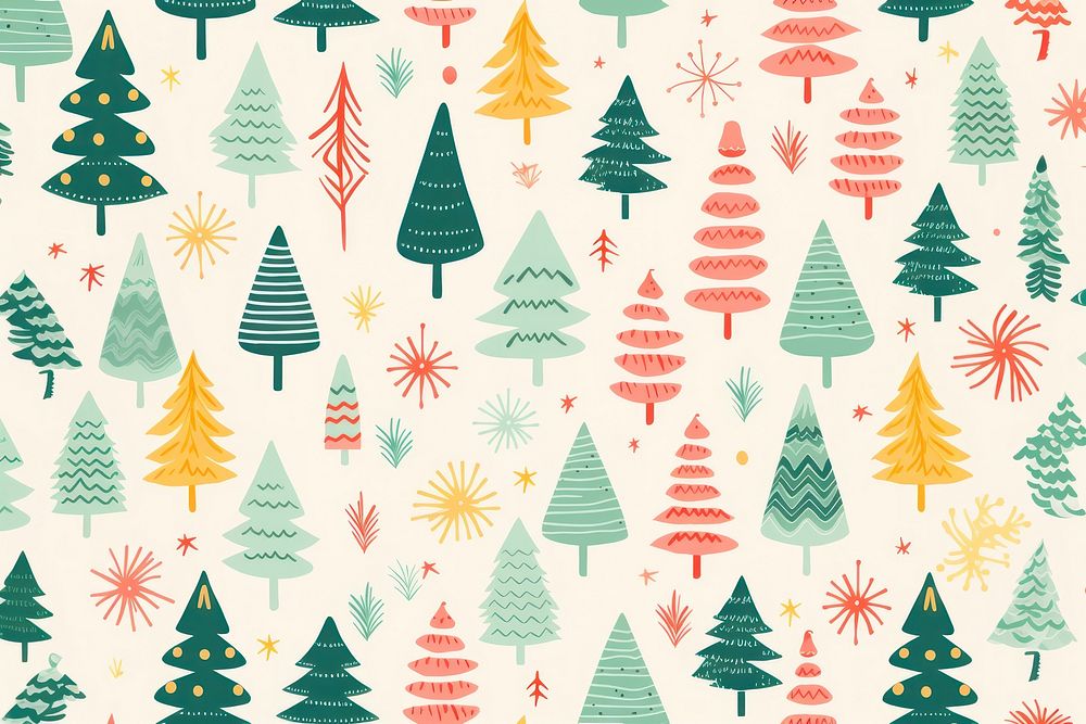 Christmas pattern backgrounds plant. AI generated Image by rawpixel.