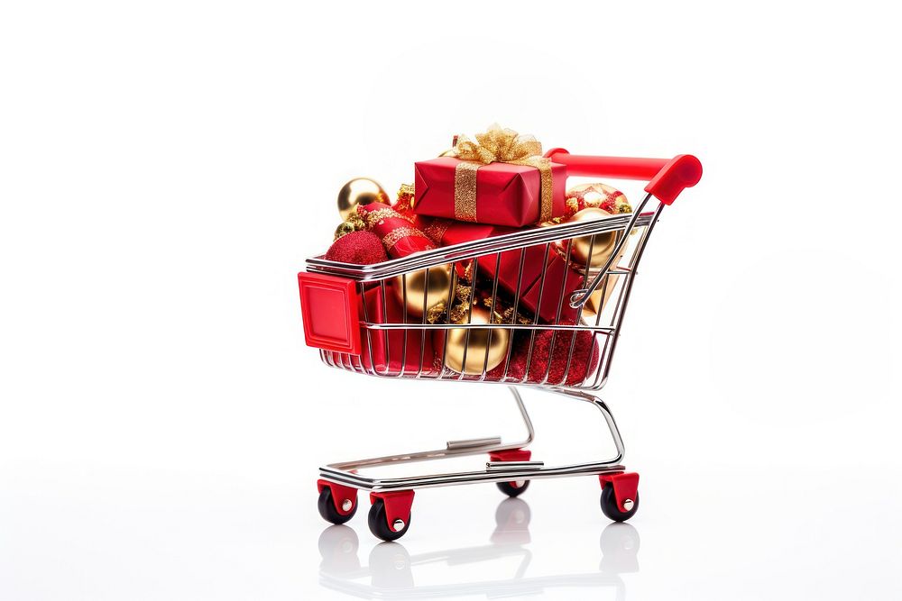 Christmas cart gift box. AI generated Image by rawpixel.