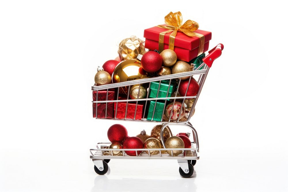 Christmas gift cart box. AI generated Image by rawpixel.