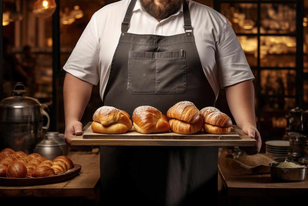 Bread baker adult apron. AI generated Image by rawpixel.
