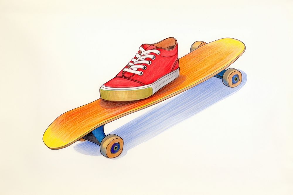 Skateboard red skateboarding skateboarder. AI generated Image by rawpixel.