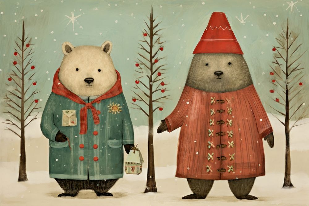 Christmas winter nature cute. AI generated Image by rawpixel.