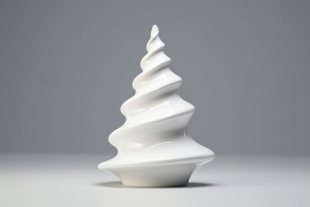 White christmas tree porcelain ceramic shape. AI generated Image by rawpixel.