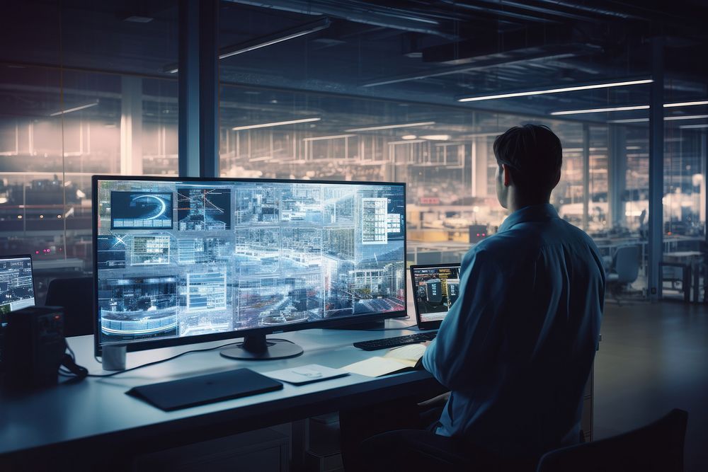 Computer control looking screen. AI | Free Photo - rawpixel