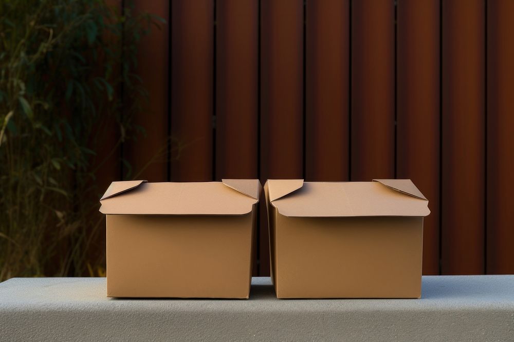 Food delivery box cardboard carton architecture. AI generated Image by rawpixel.