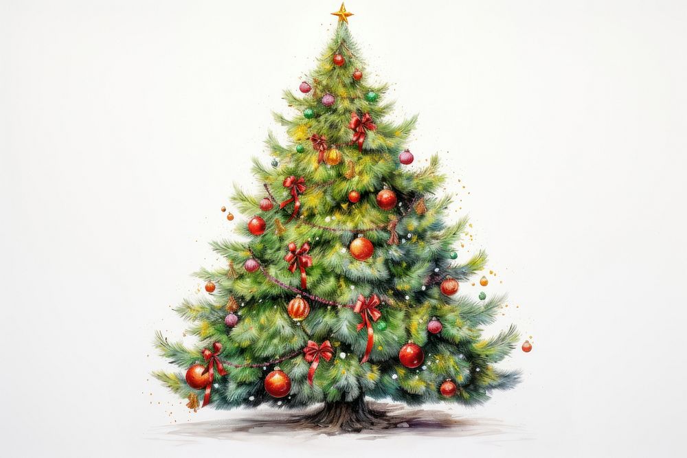 Christmas tree ornament plant. AI Free Photo Illustration rawpixel