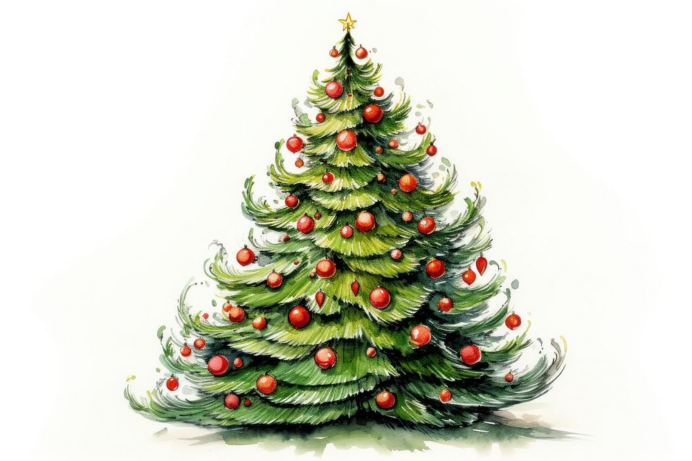 Christmas tree ornament plant. AI Free Photo Illustration rawpixel