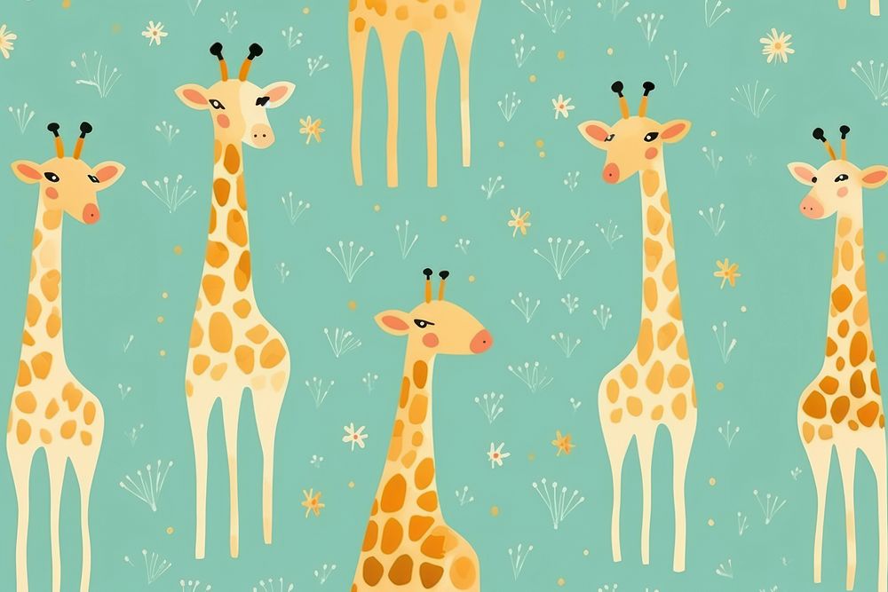 Giraffe backgrounds wildlife pattern. AI generated Image by rawpixel.
