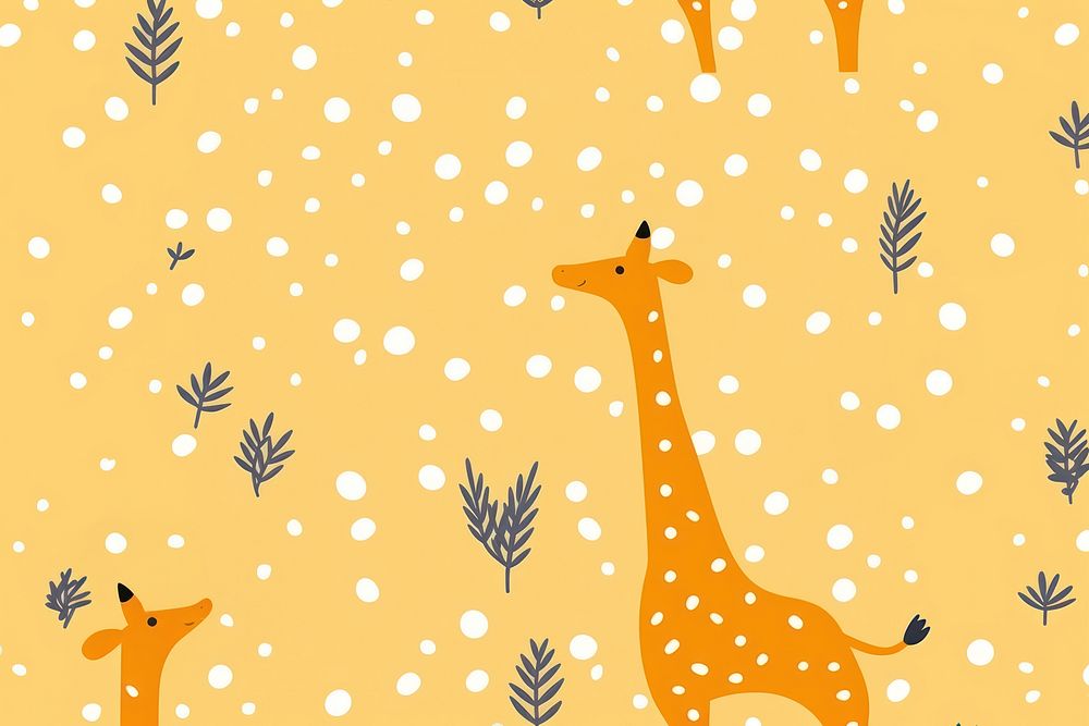 Giraffe pattern backgrounds snowflake. AI generated Image by rawpixel.
