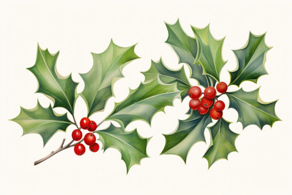 Christmas holly christmas plant leaf. AI generated Image by rawpixel.