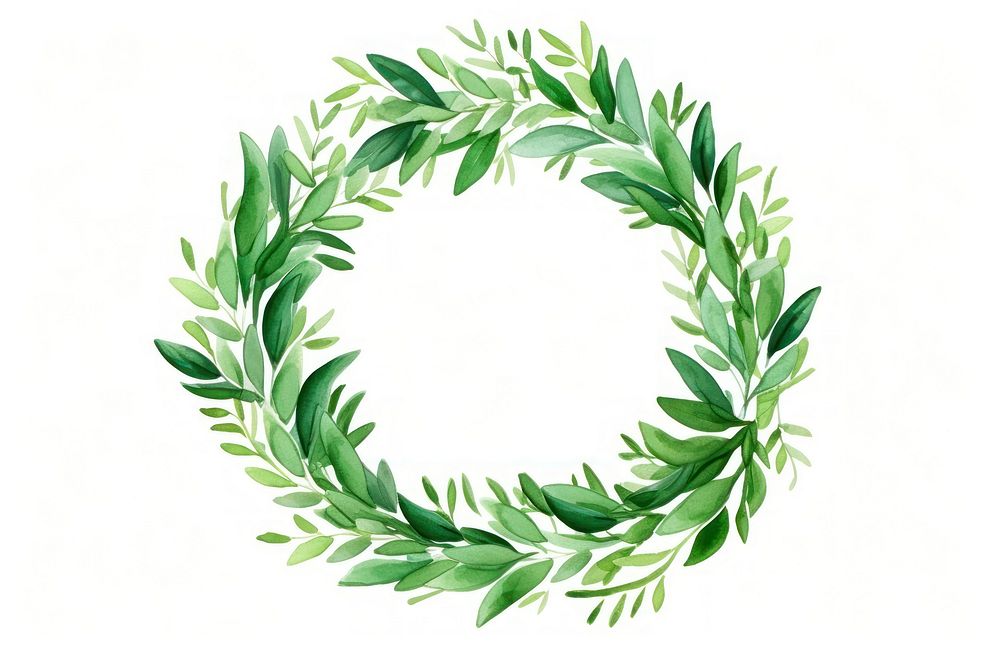 Christmas wreath pattern green plant. AI generated Image by rawpixel.
