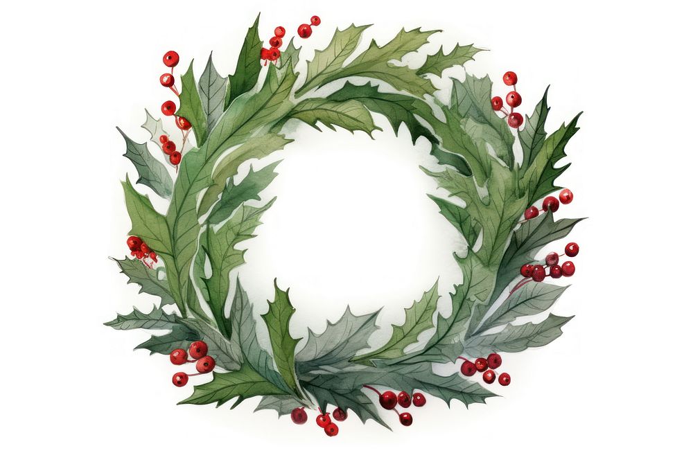 Christmas wreath christmas plant leaf. AI generated Image by rawpixel.