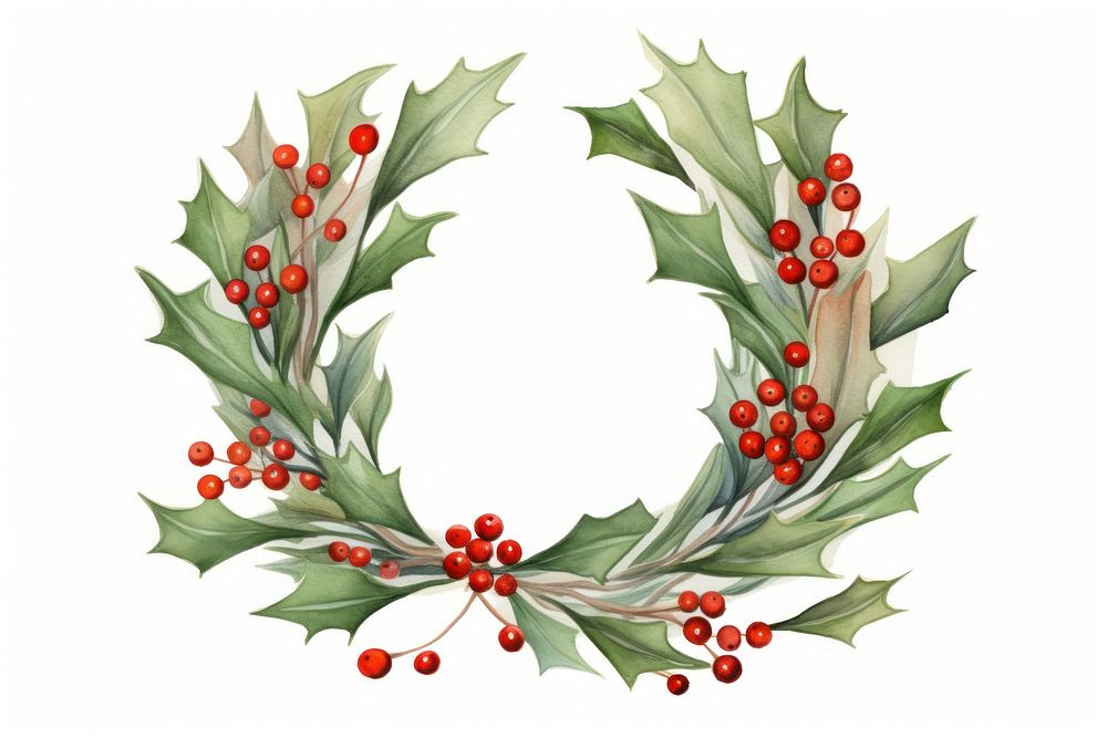 Christmas wreath christmas plant leaf. AI generated Image by rawpixel.
