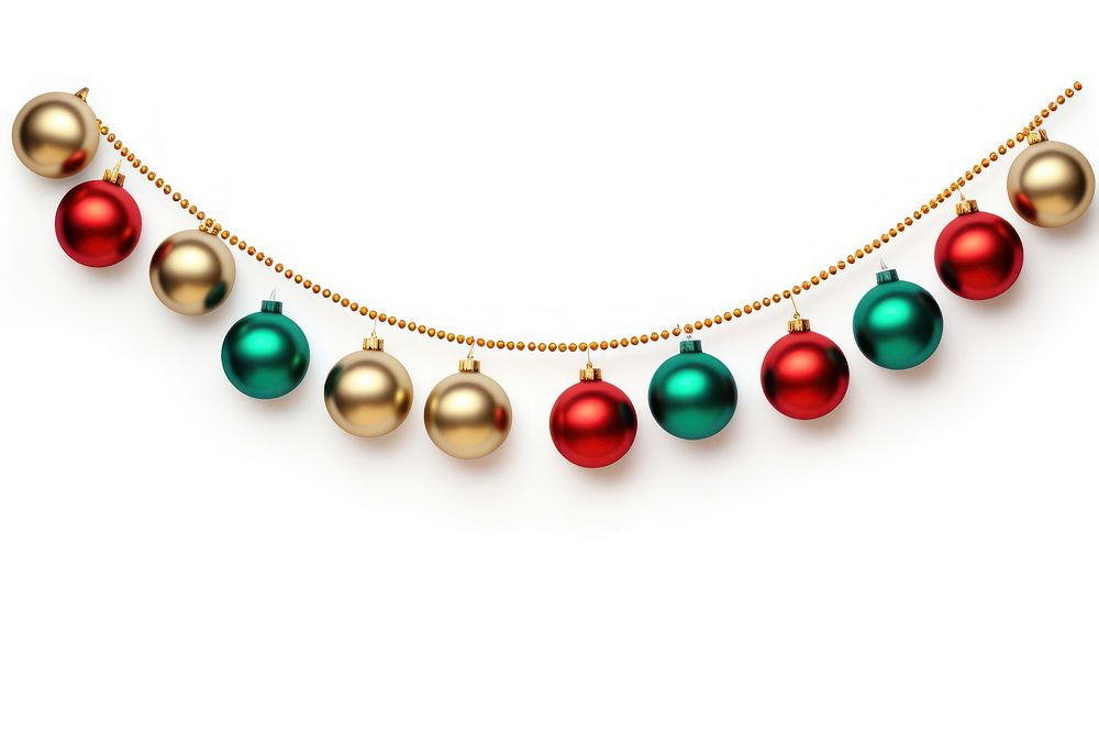 Christmas necklace jewelry white background. AI generated Image by rawpixel.