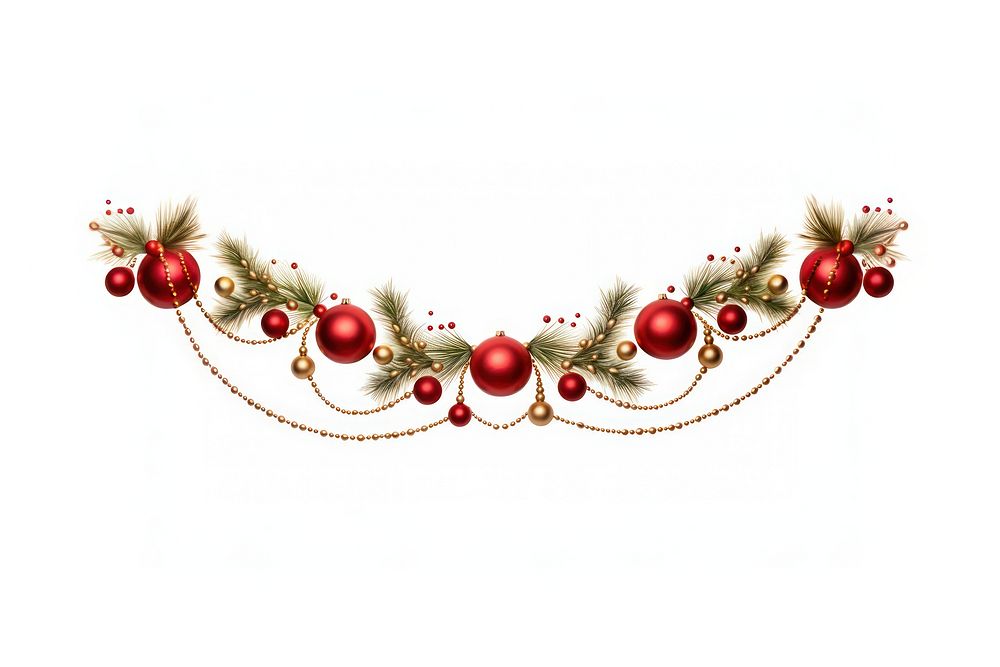 Christmas necklace jewelry white background. AI generated Image by rawpixel.