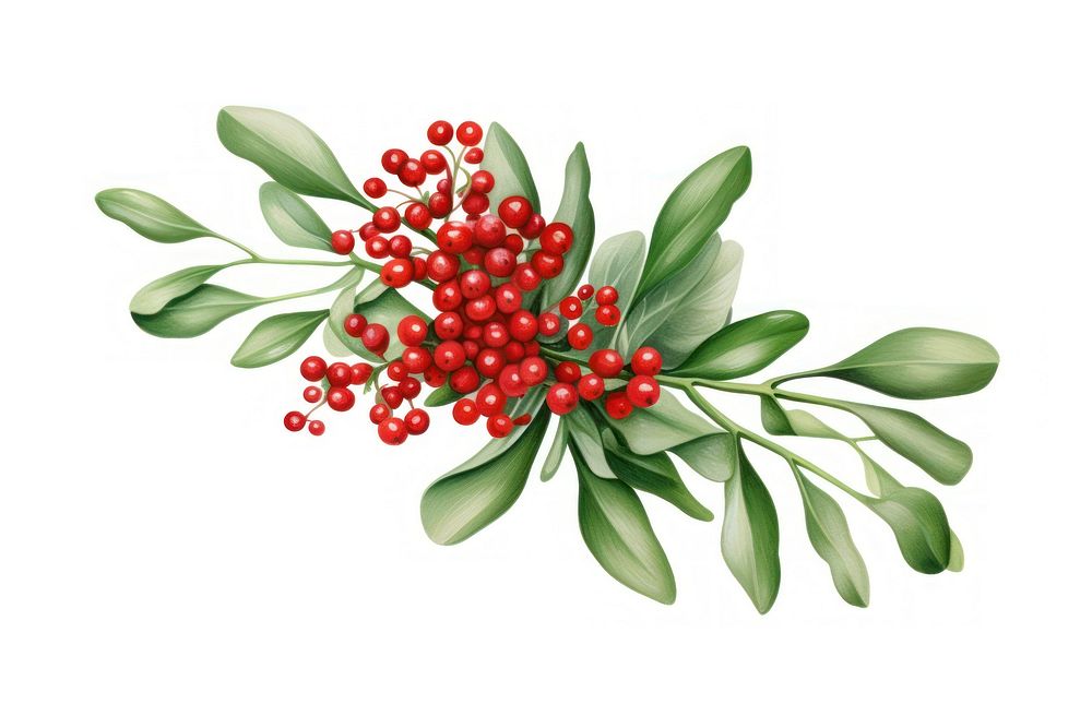 Mistletoe bouquet fruit plant food. AI generated Image by rawpixel.