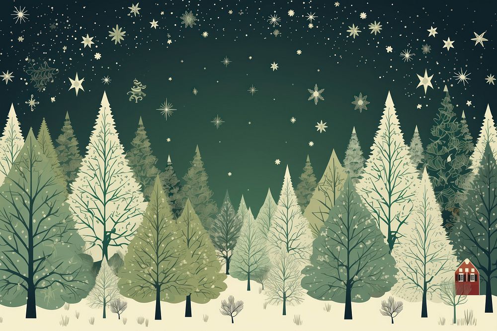 Christmas tree outdoors winter. AI generated Image by rawpixel.
