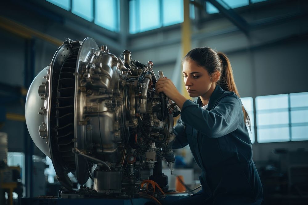 Factory engine technician working. AI generated Image by rawpixel.