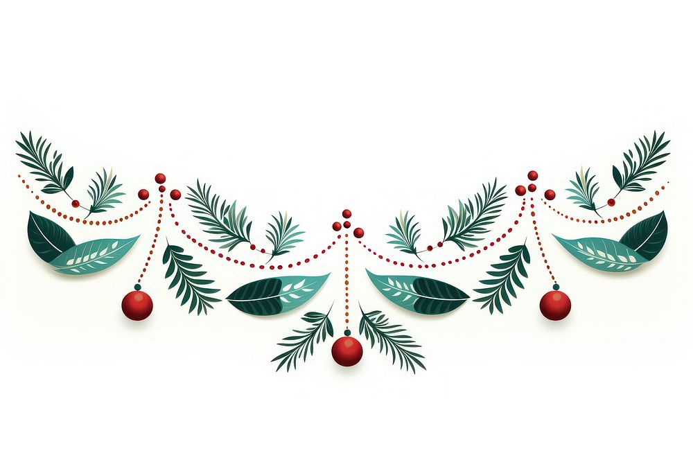 Garland Ornaments tree christmas pattern. AI generated Image by rawpixel.