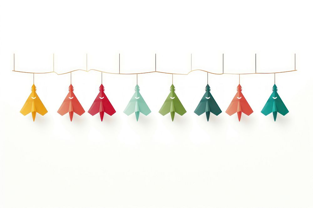 Garland Ornaments christmas white background clothesline. AI generated Image by rawpixel.