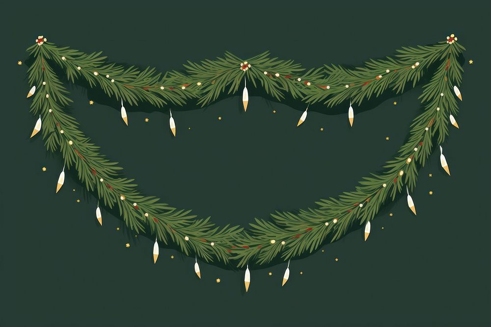 Garland christmas tree plant. AI generated Image by rawpixel.
