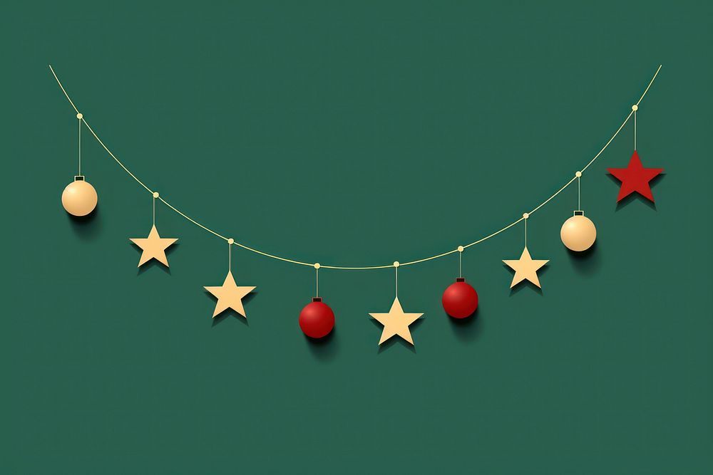 Garland christmas necklace shape. AI generated Image by rawpixel.