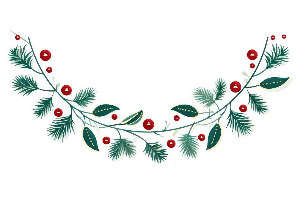 Garland Ornaments christmas pattern plant. AI generated Image by rawpixel.