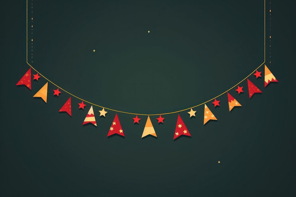 Garland christmas shape night. AI generated Image by rawpixel.