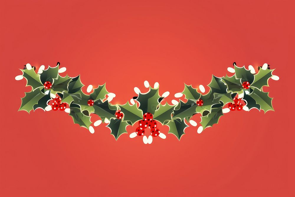 Electric light equipment christmas pattern holly. AI generated Image by rawpixel.