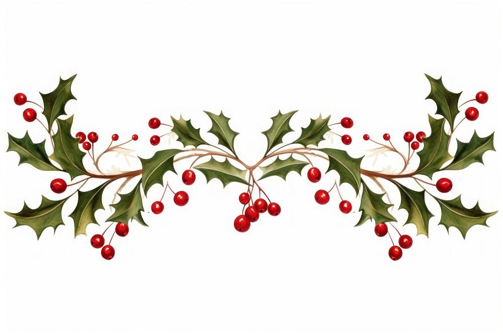 Holly Garland christmas pattern holly. 