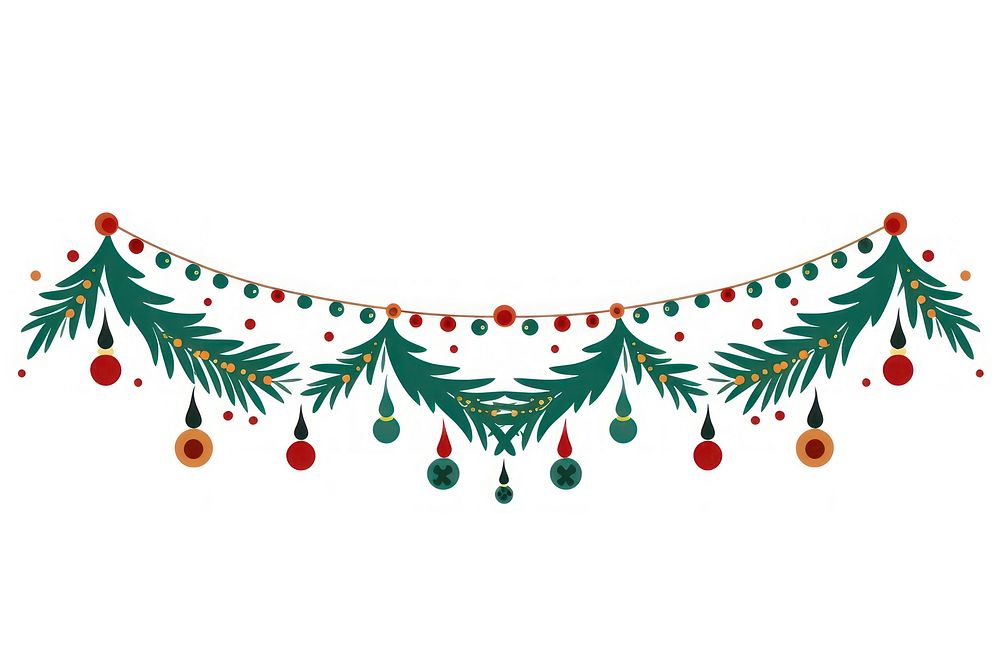 Christmas pattern tree white background. AI generated Image by rawpixel.