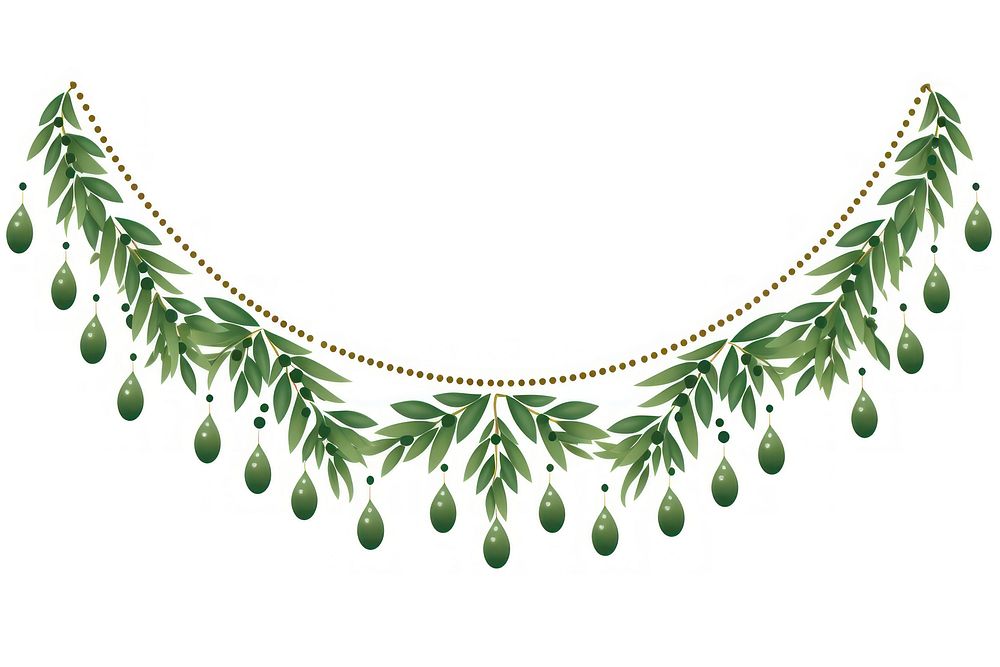 Swags Garland necklace jewelry green. AI generated Image by rawpixel.