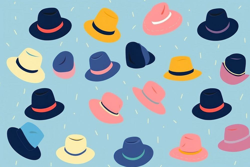 Hat backgrounds pattern fun. AI | Free Photo Illustration - rawpixel