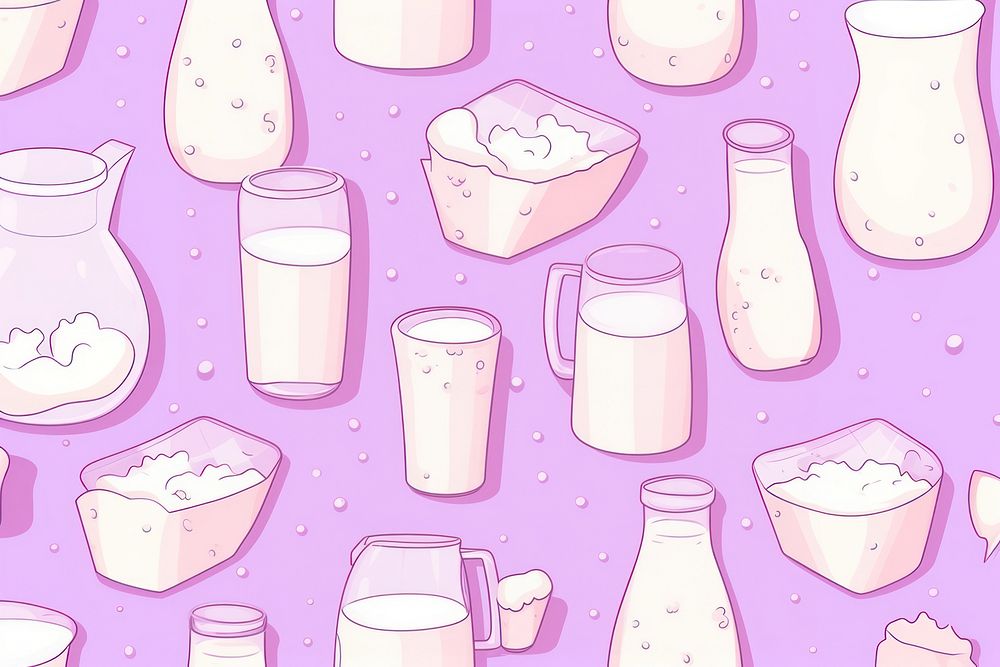 Milk backgrounds pattern drawing. AI generated Image by rawpixel.