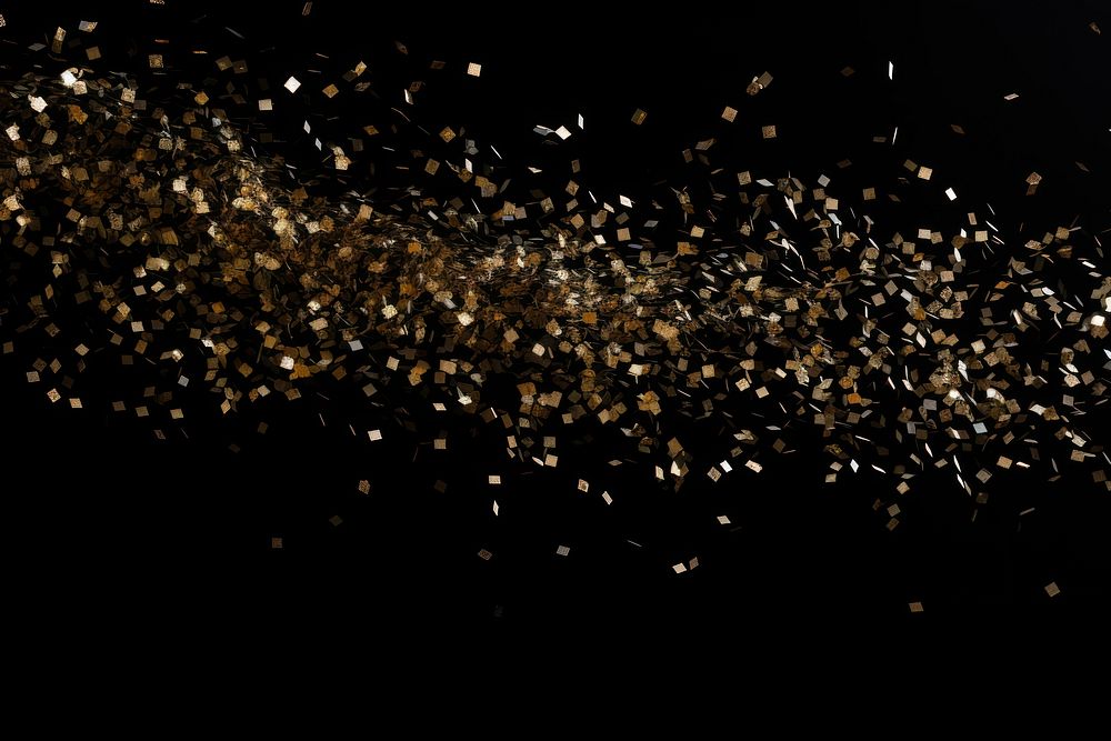 Golden confetti backgrounds black black background. AI generated Image by rawpixel.