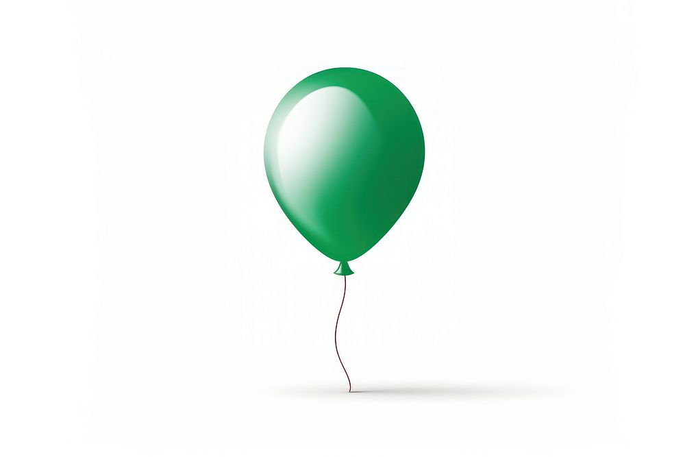 Balloon balloon green white background. AI generated Image by rawpixel.
