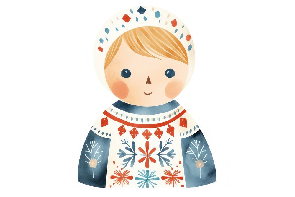 A child boy winter cute art. AI generated Image by rawpixel.