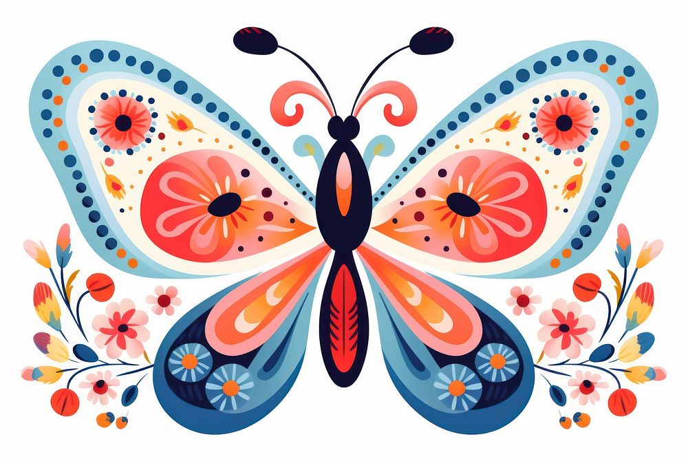 A butterfly pattern art creativity. AI generated Image by rawpixel.