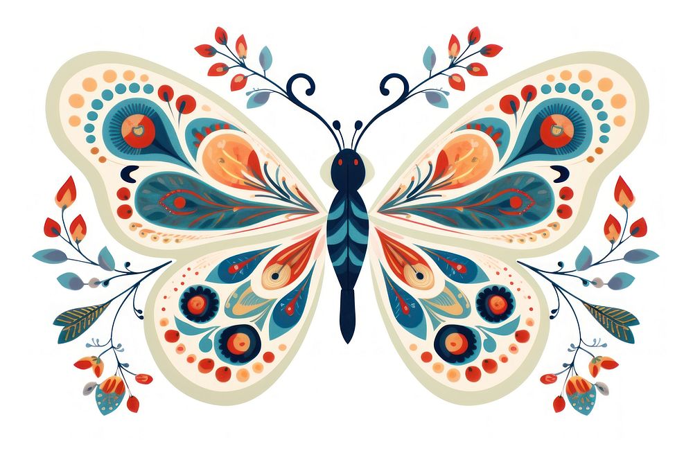 A butterfly art pattern creativity. AI generated Image by rawpixel.