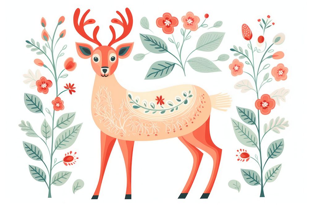 Dear art pattern drawing. AI | Free Photo Illustration - rawpixel