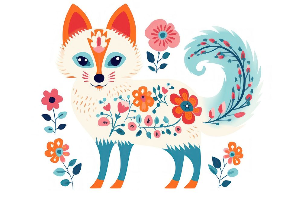 A fox pattern mammal animal. 