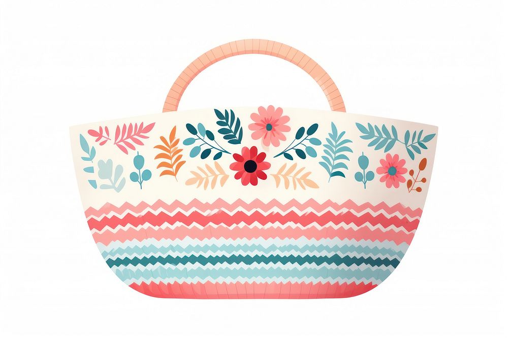 A minimal basket art handbag purse. AI generated Image by rawpixel.