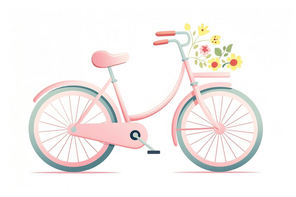 Minimal bicycle vehicle wheel transportation. AI generated Image by rawpixel.