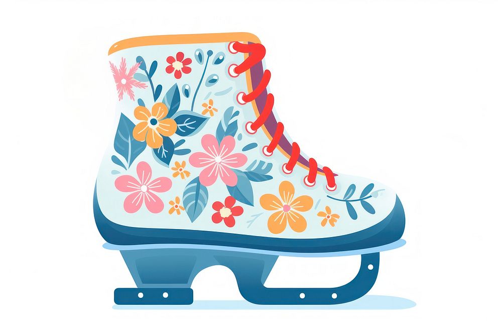 Vector minimal mini ice skating shoe footwear clothing fashion. AI generated Image by rawpixel.